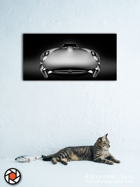 The Jaguar E-Type as a canvas picture for your home.