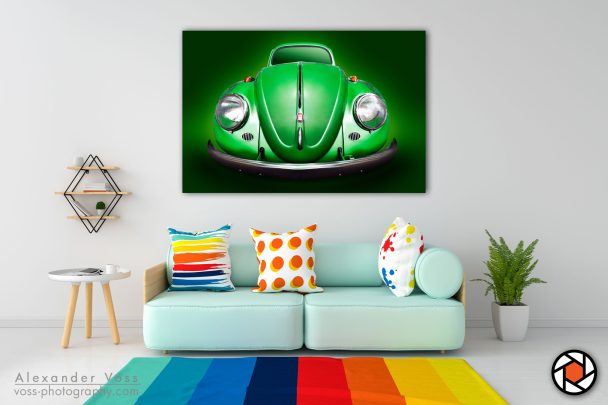 The VW Beetle as a canvas picture will put a smile on your face every day.