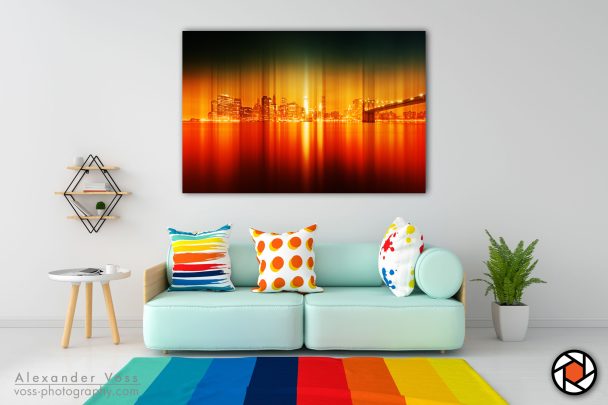 The New York skyline as a canvas print will put a smile on your face every day.