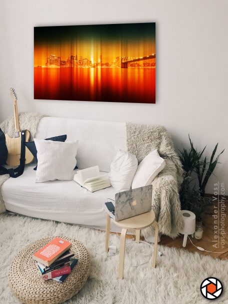 The New York Skyline as a canvas print for your home.
