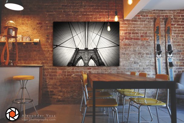 The Brooklyn Bridge as a canvas print will bring a smile to your face every day.