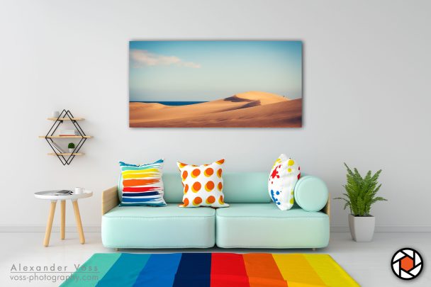 The fascinating Dunes of Maspalomas as a canvas print for your home.