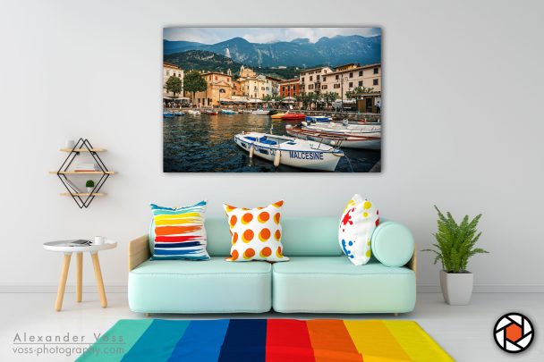 Malcesine as a canvas picture will put a smile on your face every day.