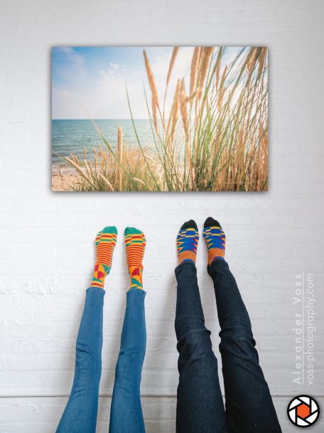 The enchanting North Sea dune grass as a canvas picture for your home.