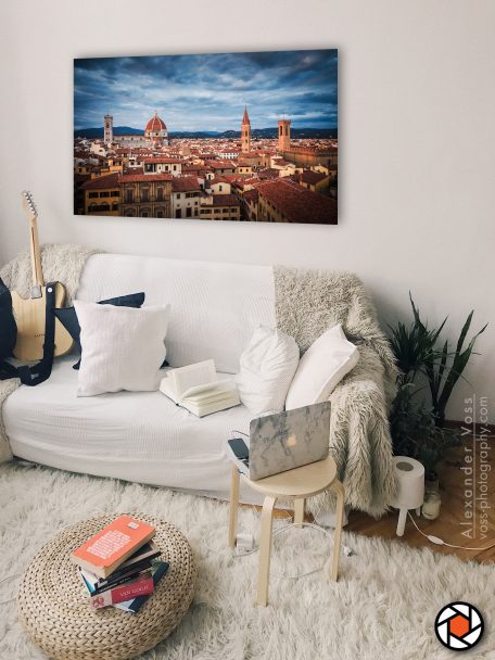 Die Altstadt Florenz als Leinwandbild für Ihr Zuhause.