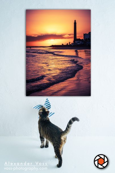 The Maspalomas lighthouse as a canvas picture will put a smile on your face every day.