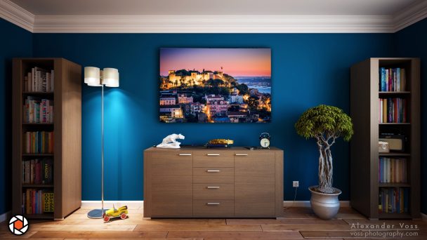 Lisbon - Sao Jorge Castle: This canvas picture will put a smile on your face every day.