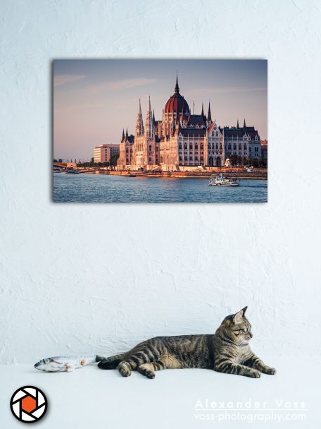 The Parliament Building Budapest as a canvas picture for your home.