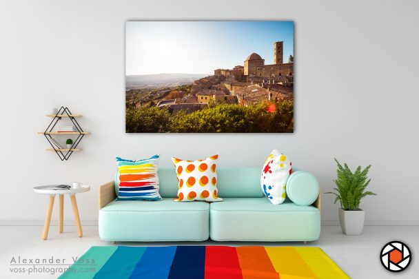 Volterra Italy as a canvas picture will put a smile on your face every day.