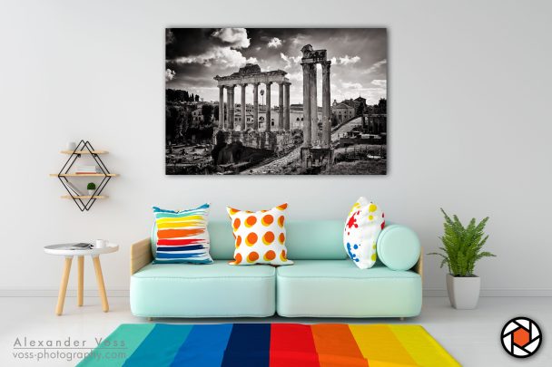 The Roman Forum Rom as a beautiful canvas print for your home.
