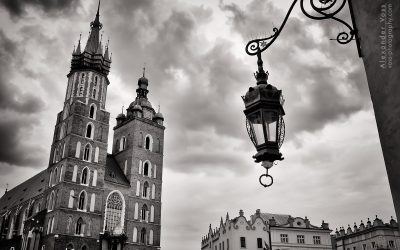 St. Mary’s Basilica Krakow (Black and White)