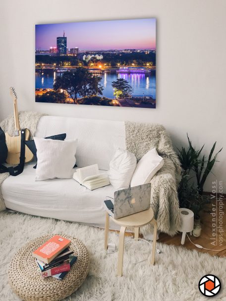 The skyline of Belgrade as a canvas picture for your home.